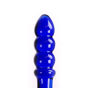 Glazen Dildo Blue Curve - Blauw-Laced-up.nl