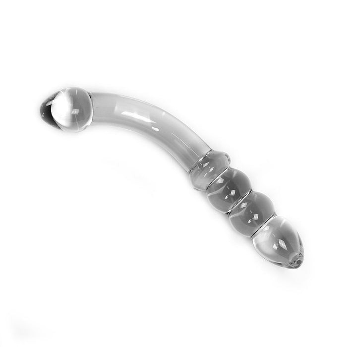 Glazen Dildo Curve - Transparant-Laced-up.nl