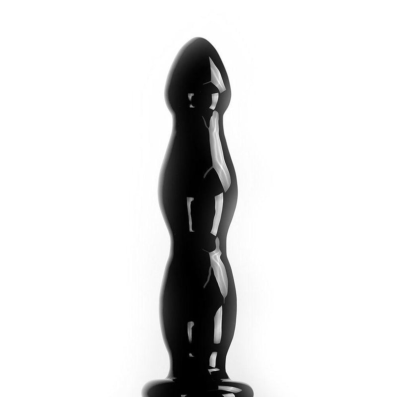 Glazen Dildo DeLuxe - Zwart-Laced-up.nl