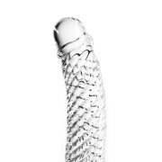 Glazen Dildo Geribbeld - Transparant-Laced-up.nl