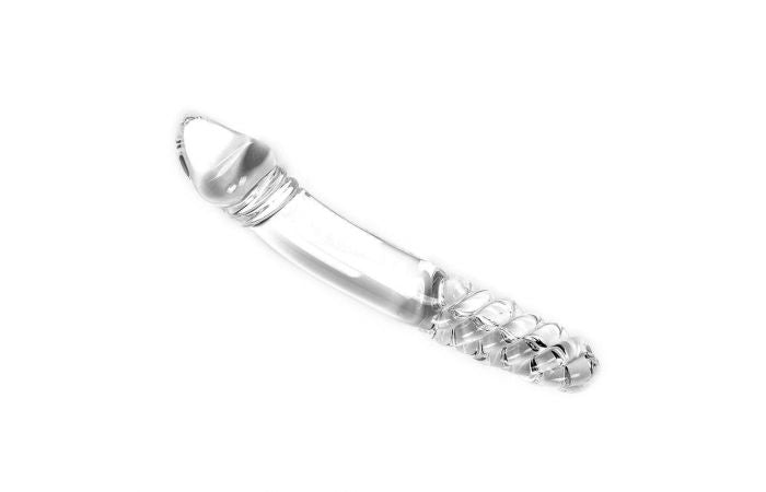 Glazen Dildo aan Twee Kanten te gebruiken - Transparant-Laced-up.nl