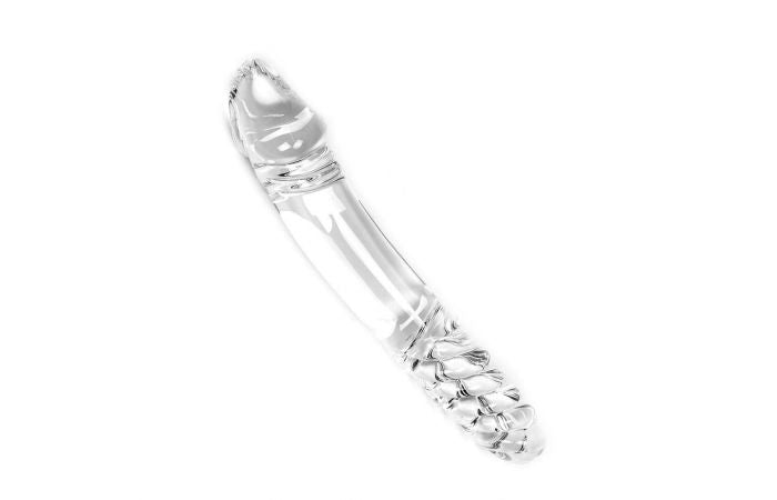 Glass dildo usable on both sides - Transparant-Laced-up.nl