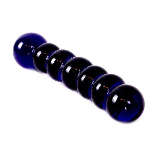 Glazen dildo Met Blauwe Ballen-Laced-up.nl