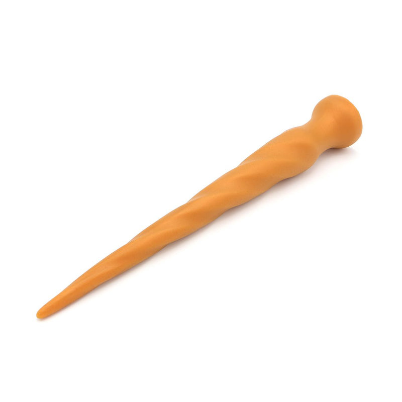 Gold Play - Extra Lange Anaal Dildo - Zachte Siliconen - Twist - Goud-Erotiekvoordeel.nl