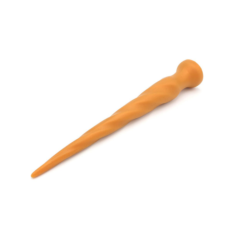 Gold Play - Extra Lange Anaal Dildo - Zachte Siliconen - Twist - Goud-Erotiekvoordeel.nl