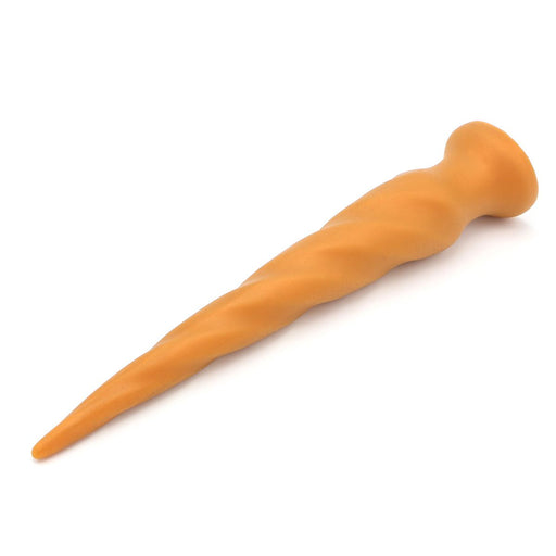 Gold Play - Extra Lange Anaal Dildo - Zachte Siliconen - Twist - Goud-Erotiekvoordeel.nl