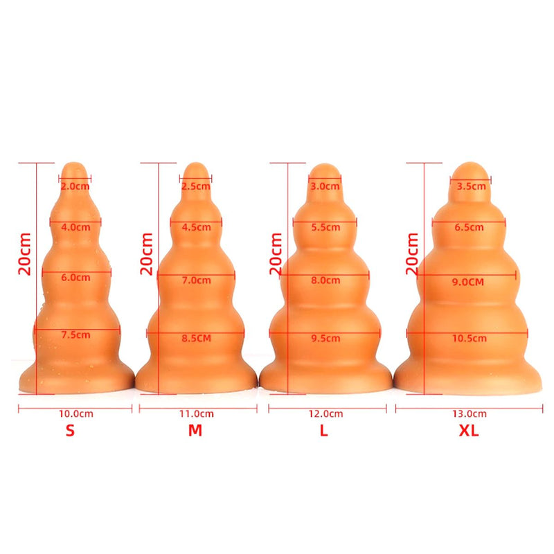 Gold Play - Soft Liquid Siliconen Anaal Dildo Blop - Goud-Laced-up.nl