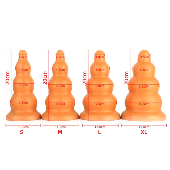 Gold Play - Soft Liquid Siliconen Anaal Dildo Blop - Goud-Laced-up.nl