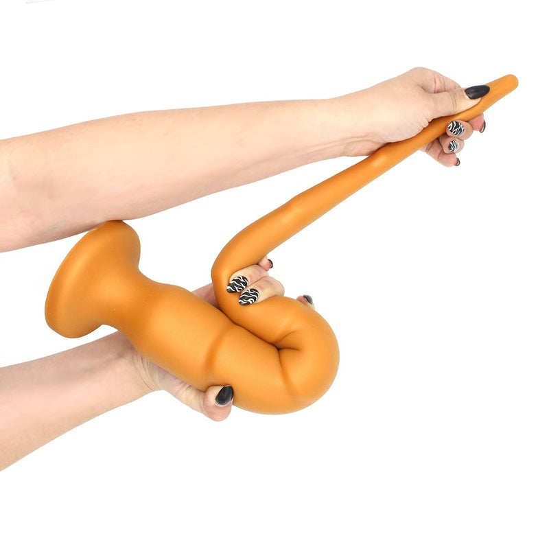 Gold Play - Soft Liquid Siliconen Anaal Dildo Rex - Goud-Laced-up.nl