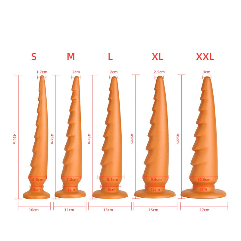 Gold Play - Soft Liquid Siliconen Anaal Dildo Rex - Goud-Laced-up.nl