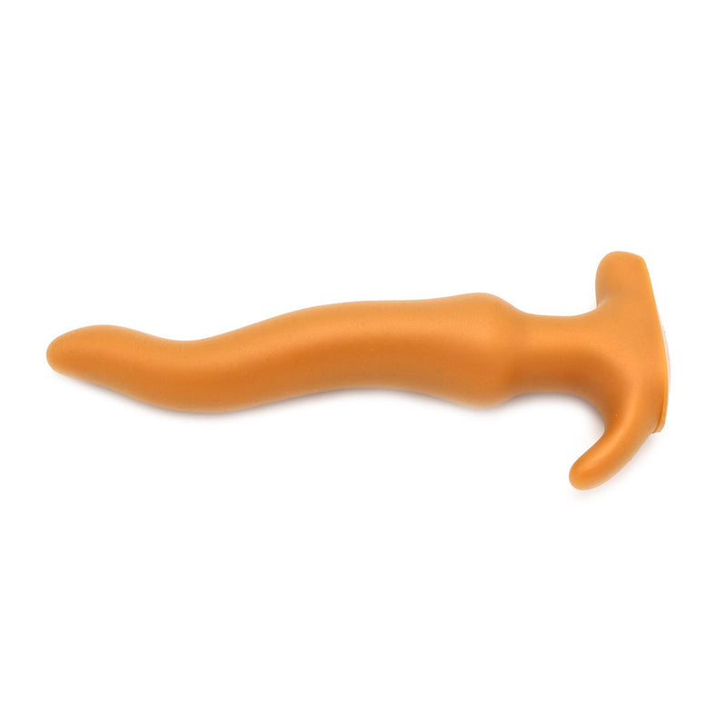 Gold Play - Soft Liquid Siliconen Anaal Dildo - Wave - Goud-Laced-up.nl