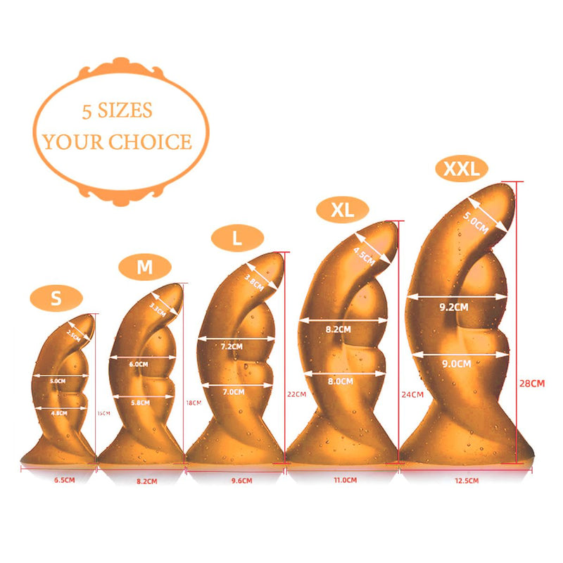 Gold Play - Soft Liquid Siliconen Dildo - Alien - Goud-Laced-up.nl