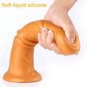 Gold Play - Soft Liquid Siliconen Dildo - Beast - Goud-Laced-up.nl