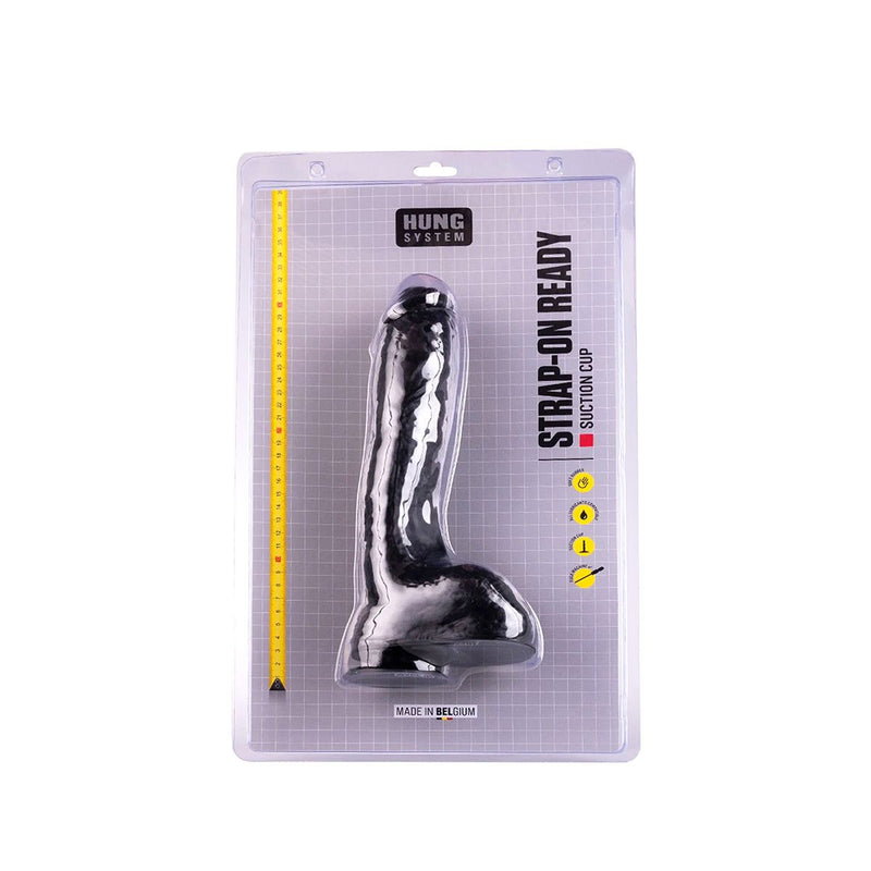 HUNG System - Jay - Dildo - Met Vac-U-Lock - Large - Zwart-Laced-up.nl