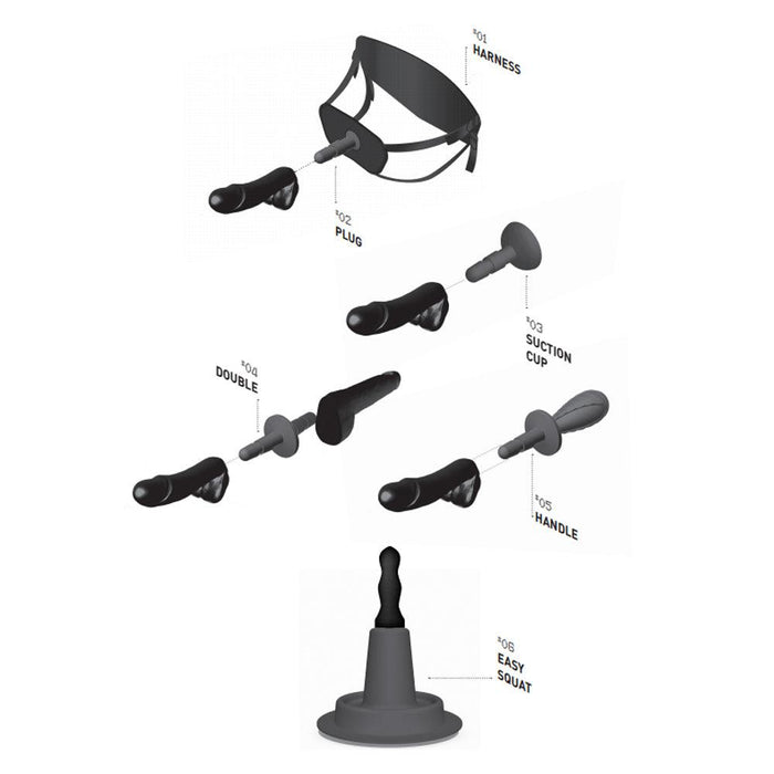 HUNG System - Trombone - Buttplug - 23 cm - Zwart-Laced-up.nl