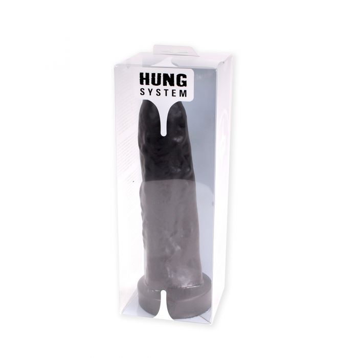 HUNG System - Uncut - Onbesneden Dildo - Met Vac-U-Lock - Zwart-Laced-up.nl
