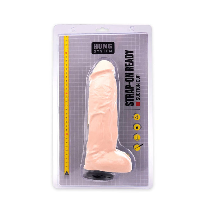 HUNG System - Zac - Dildo - Met Vac-U-Lock - Large - Lichte Huidskleur-Laced-up.nl