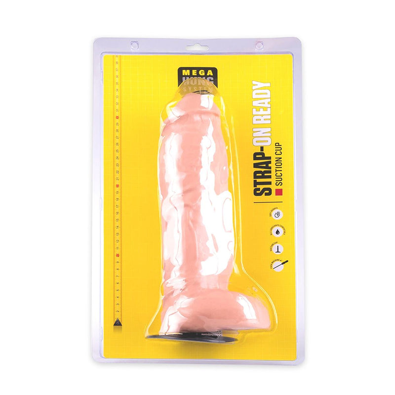 HUNG System - Zac - Dildo - Met Vac-U-Lock - XL - Lichte Huidskleur-Laced-up.nl