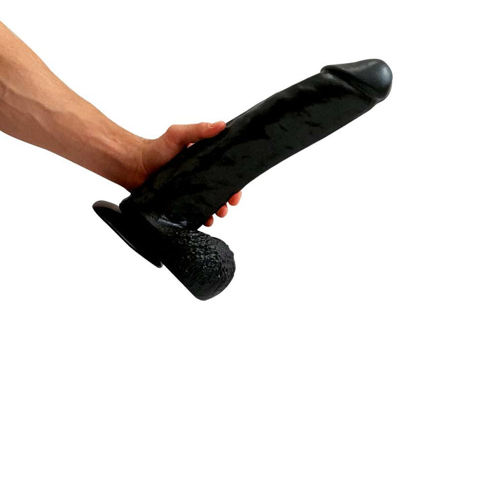 HUNG'R - Bruno - Dildo - Zwart - 36 cm - Ø 7.7 cm-Laced-up.nl