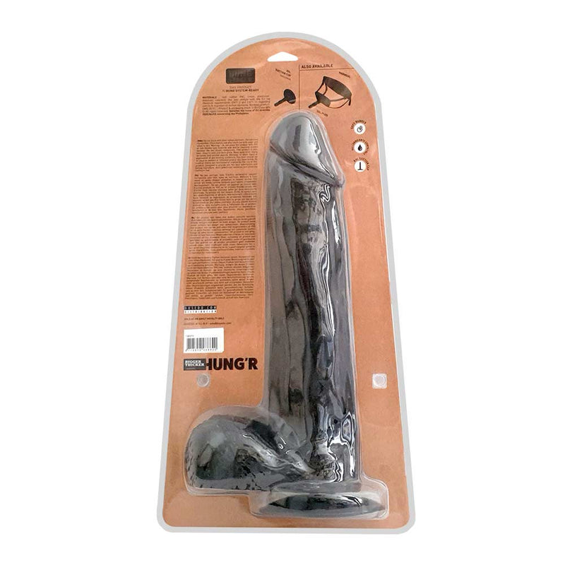 HUNG'R - Bruno - Dildo - Zwart - 36 cm - Ø 7.7 cm-Laced-up.nl