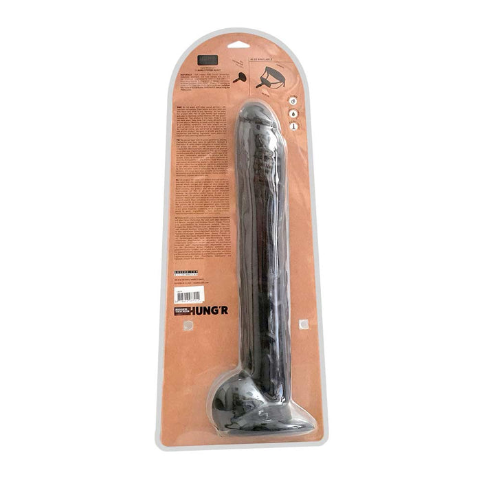 HUNG'R - Brutus - Dildo - Zwart - 44.5 cm - Ø 7.3 cm-Laced-up.nl