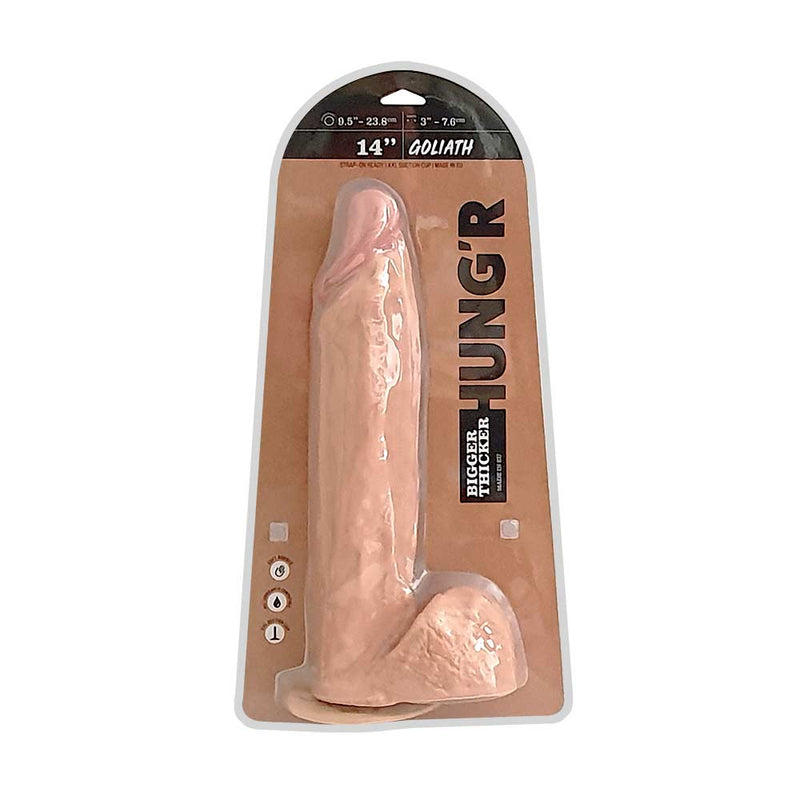 HUNG'R - Goliath - Dildo - Lichte huidskleur - 36 cm - Ø 7.6 cm-Laced-up.nl