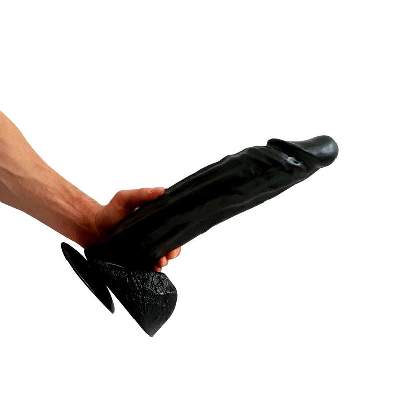 HUNG'R - Goliath - Dildo - Zwart - 36 cm - Ø 7.6 cm-Laced-up.nl