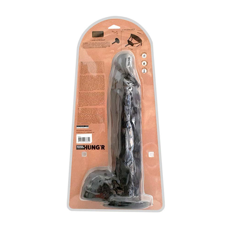 HUNG'R - Goliath - Dildo - Zwart - 36 cm - Ø 7.6 cm-Laced-up.nl