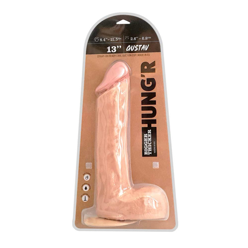 HUNG'R - Gustav - Dildo - Lichte huidskleur - 33 cm - Ø 6.8 cm-Laced-up.nl