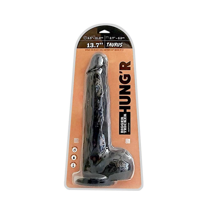 HUNG'R - Taurus - Dildo - Zwart - 35 cm - Ø 6.9 cm-Laced-up.nl