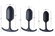 Heavy Hitters - Siliconen Buttplug met Metalen Gewicht - Zwart-Erotiekvoordeel.nl