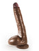 Heroes - No. 13 - Dildo Met Zuignap - 23 x 4,5 cm - Bruin-Laced-up.nl