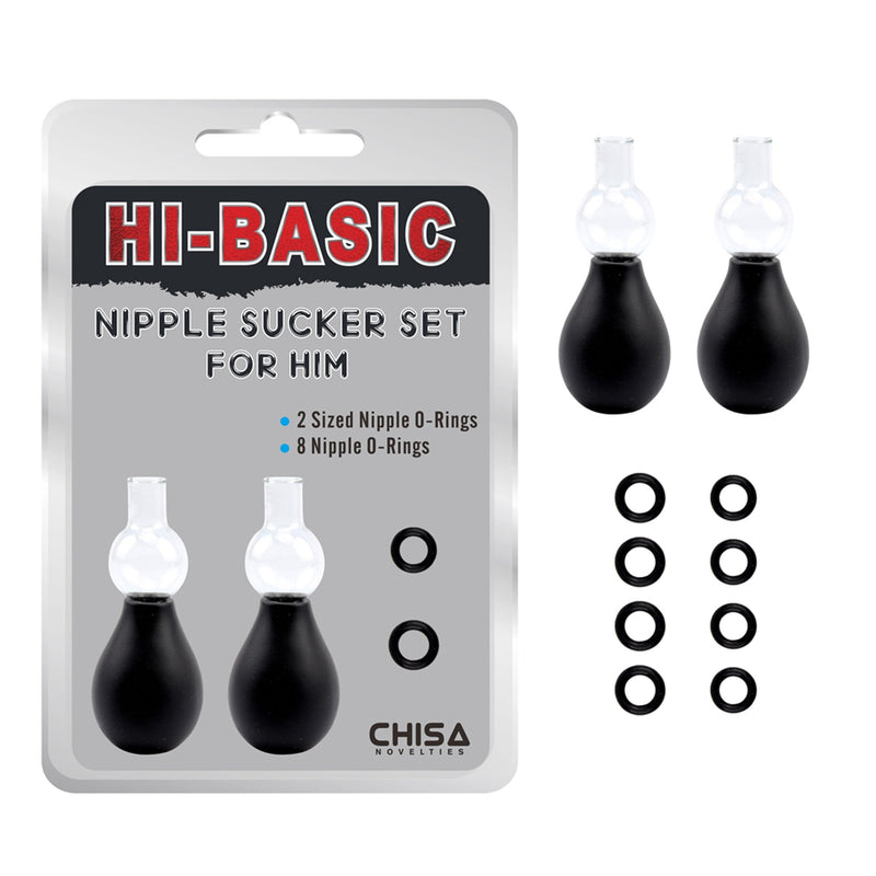 Hi- Basic - Nipple Sucker Set for Him - Zwart-laced-up.nl