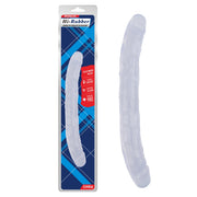 Hi-Rubber - Dubbele Dildo - 32,5 cm - Transparant-laced-up.nl