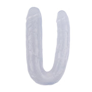 Hi-Rubber - Dubbele Dildo - 45 cm - Diameter 45 & 50 mm - Transparant-laced-up.nl