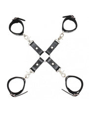 Rimba - Hogtie Boeienset Met handboeien, voetboeien En hogtie-verbindingsset - Zwart-Laced-up.nl