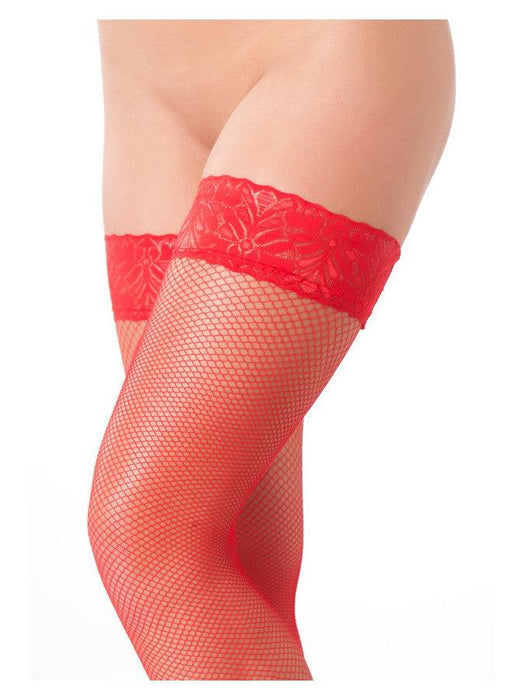 Amorable - Hold-up Visnet Kousen - Rood-Laced-up.nl