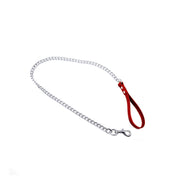 Kiotos - Hondenriem Met Ketting En Rood Handvat-Laced-up.nl