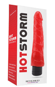 Hot Storm - Devilish X3 - Realistische Vibrator - Rood-laced-up.nl