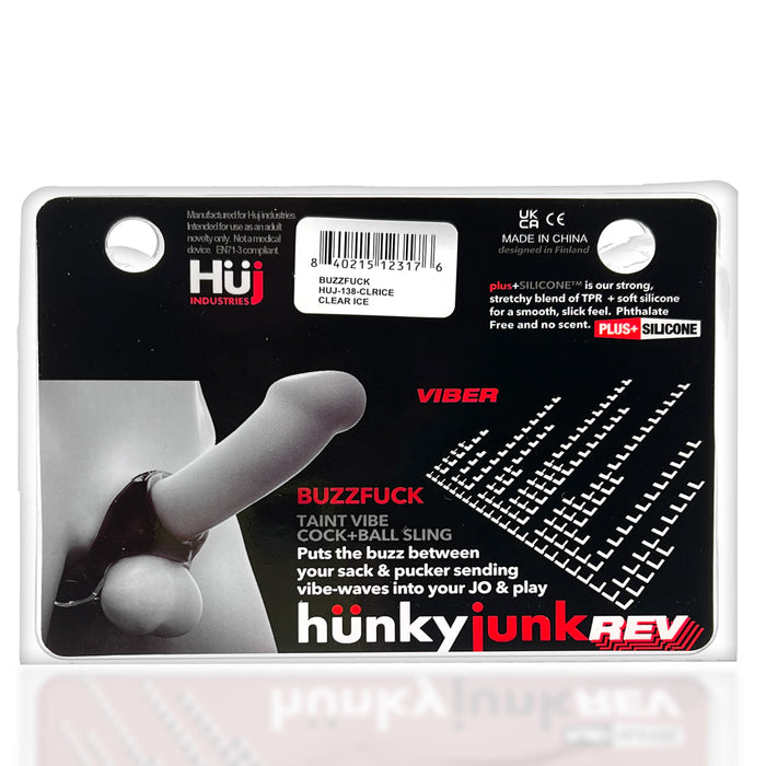 Hünkyjunk - Buzzfuck - Vibrerende Cocksling - Transparant Ice-Laced-up.nl