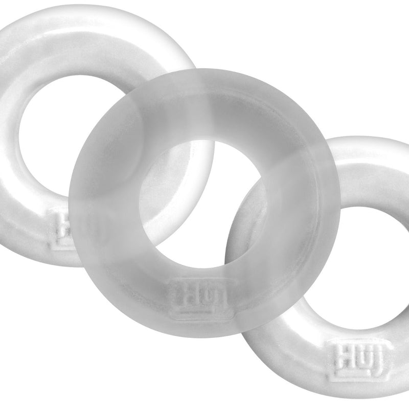 Hünkyjunk - Cockring - 3 stuks - Wit/Transparant-Laced-up.nl