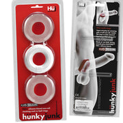 Hünkyjunk - Cockring - 3 stuks - Wit/Transparant-Laced-up.nl