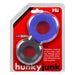 Hünkyjunk - Cog Ring - Set 2 Cockringen - Blauw/Zwart-Laced-up.nl