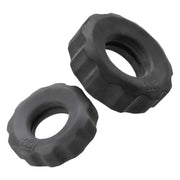 Hünkyjunk - Cog Ring - Set 2 Cockringen - Zwart/Grijs-Laced-up.nl