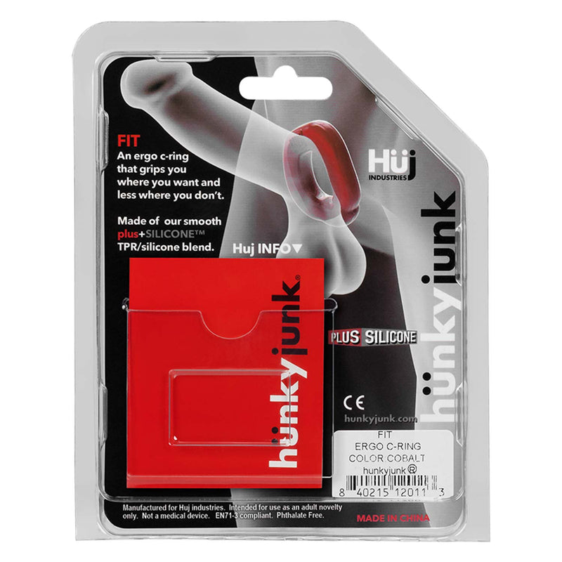 Hünkyjunk - Fit Ergo Shaped Cockring - Zwart Tar-Laced-up.nl