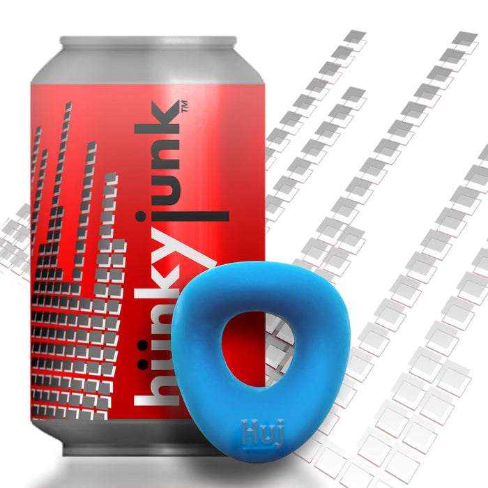 Hünkyjunk - Form - Gebogen Cockring - Blauw-Laced-up.nl