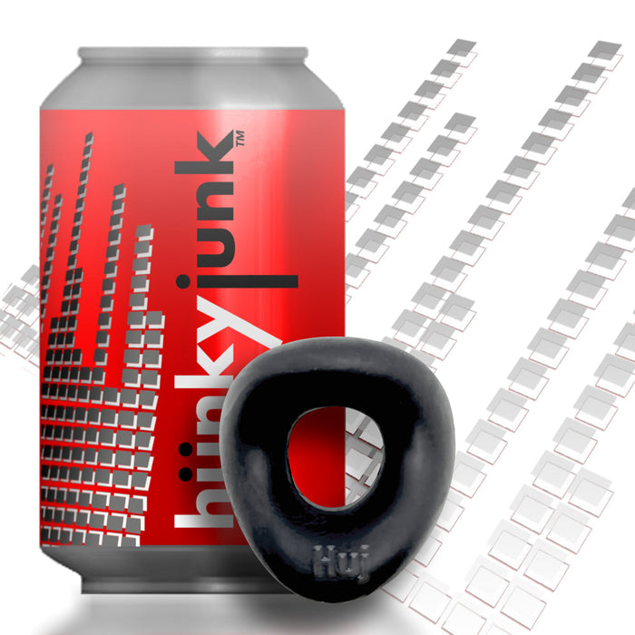 Hünkyjunk - Form - Gebogen Cockring - Zwart-Laced-up.nl