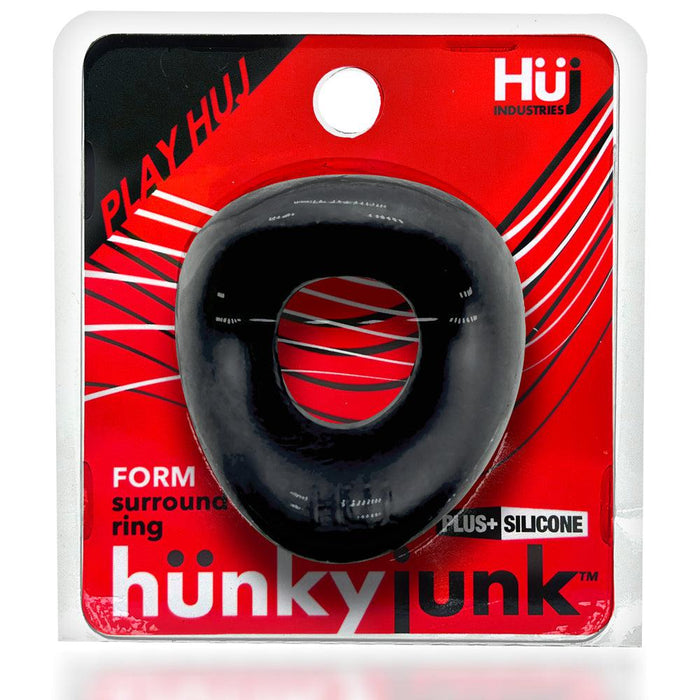 Hünkyjunk - Form - Gebogen Cockring - Zwart-Laced-up.nl