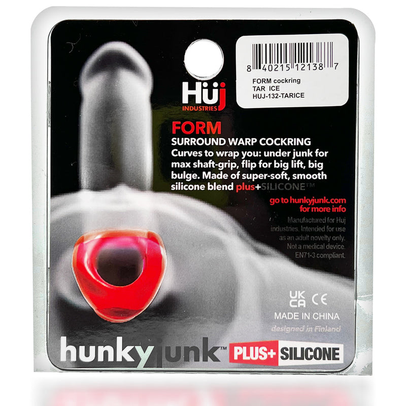 Hünkyjunk - Form - Gebogen Cockring - Zwart-Laced-up.nl