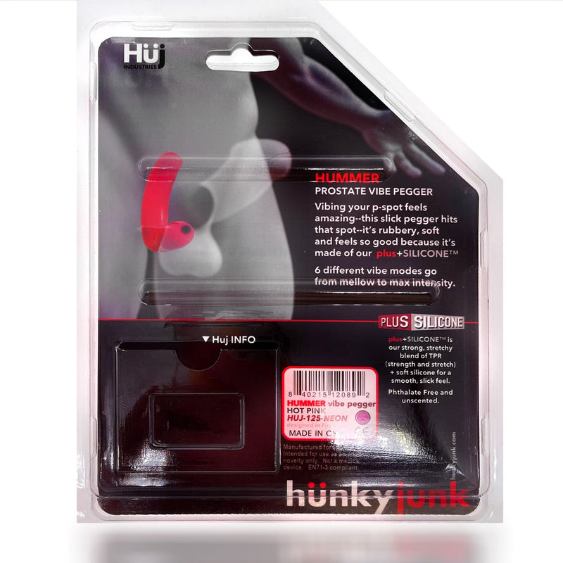Hünkyjunk - Hummer Prostate Vibe Pegger - Neon Pink-Laced-up.nl